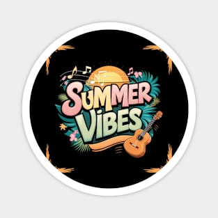 Summer vibes 2024. Guitar and music lovers Magnet